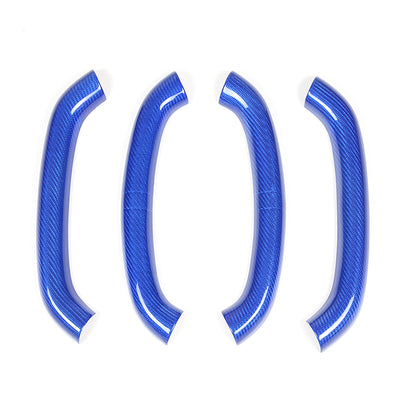 Blue Carbon Fiber Steering Wheel Top Lower Handle Cover Trim For C8 Corvette 15