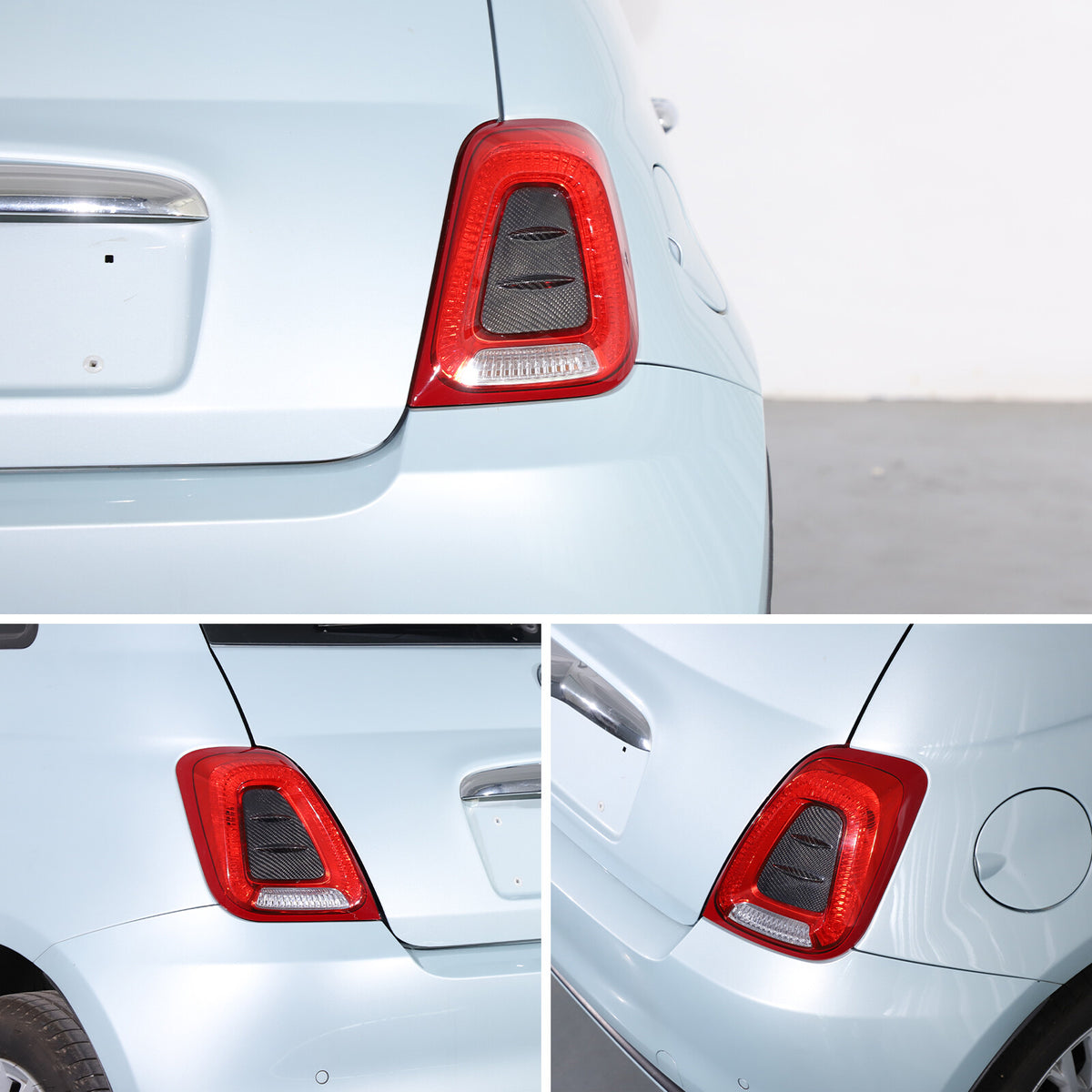 Real Carbon Fiber Rear Taillight Panel Trim For Fiat 500 Abarth 595 695 2016+ 5