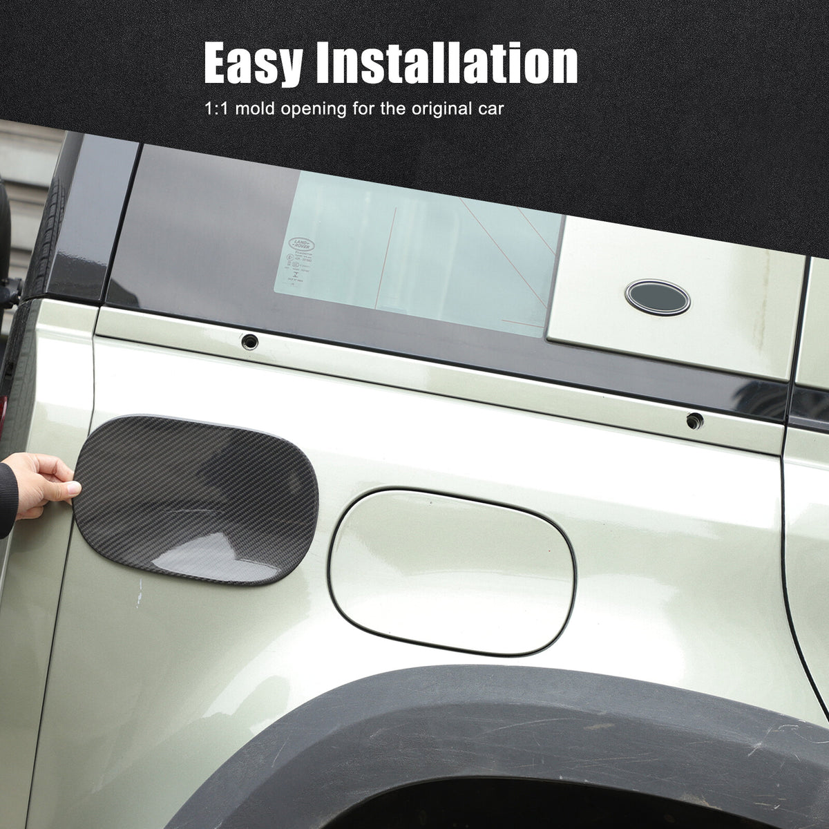 Real Dry Carbon Fiber Fuel Tank Cap Trim Cover For LR Defender L663 2020-25 7