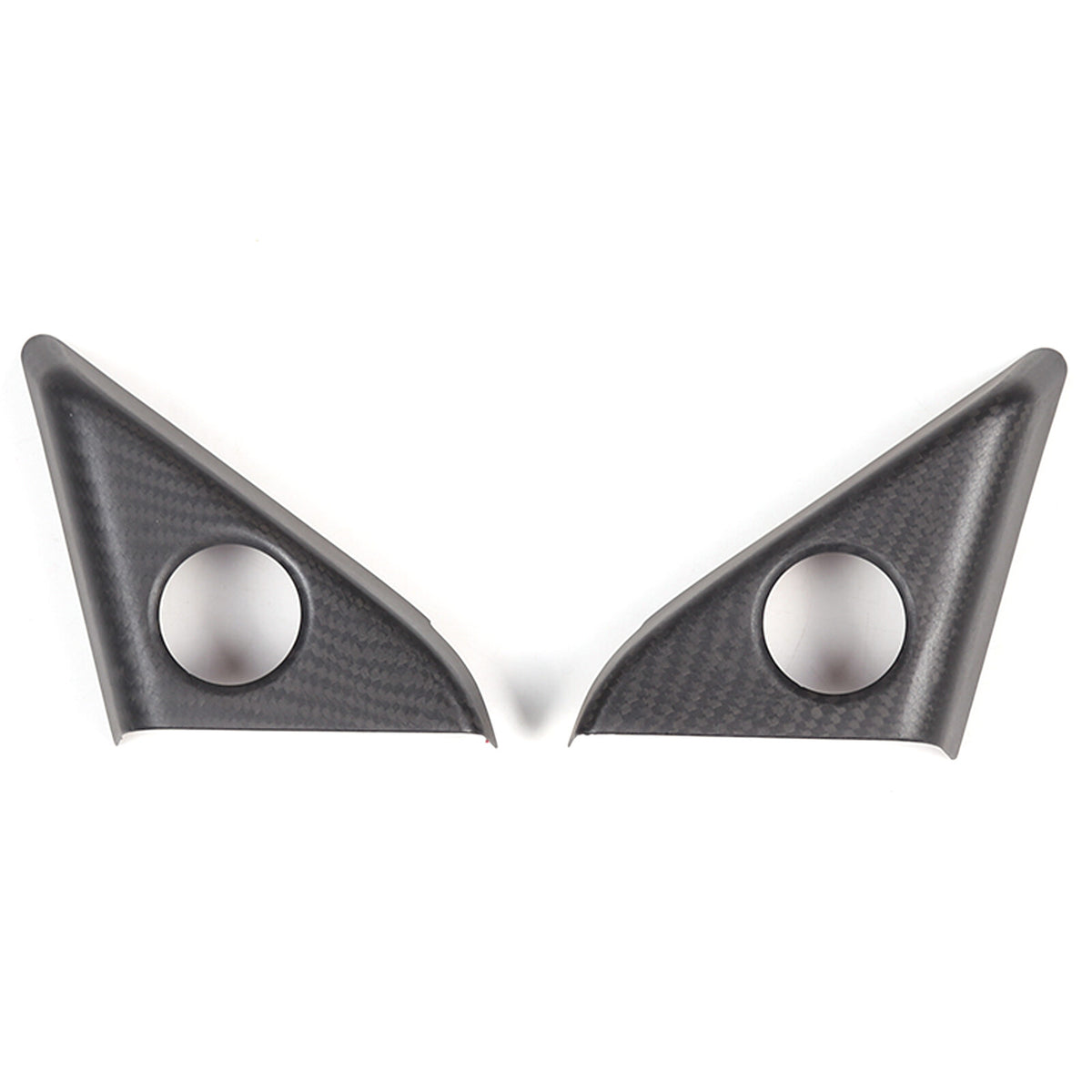 Matte Real Carbon Fiber Door Speaker Frame Trim Cover For Nissan GTR R35 2008-16 6