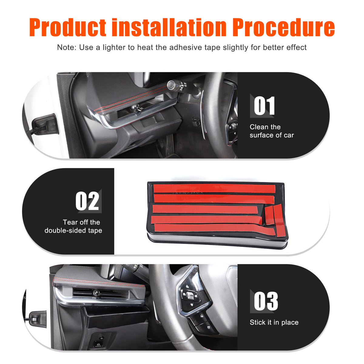 ABS Steering Wheel Left Storage Box Tray For Corvette C8 2020-26 8