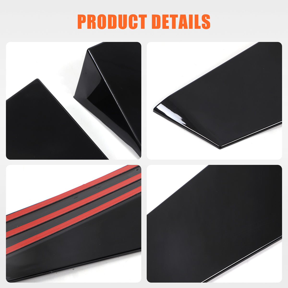 Glossy Black anti-wind buffeting deflector Trim Cover For Corvette C8 Coupe 2026 17