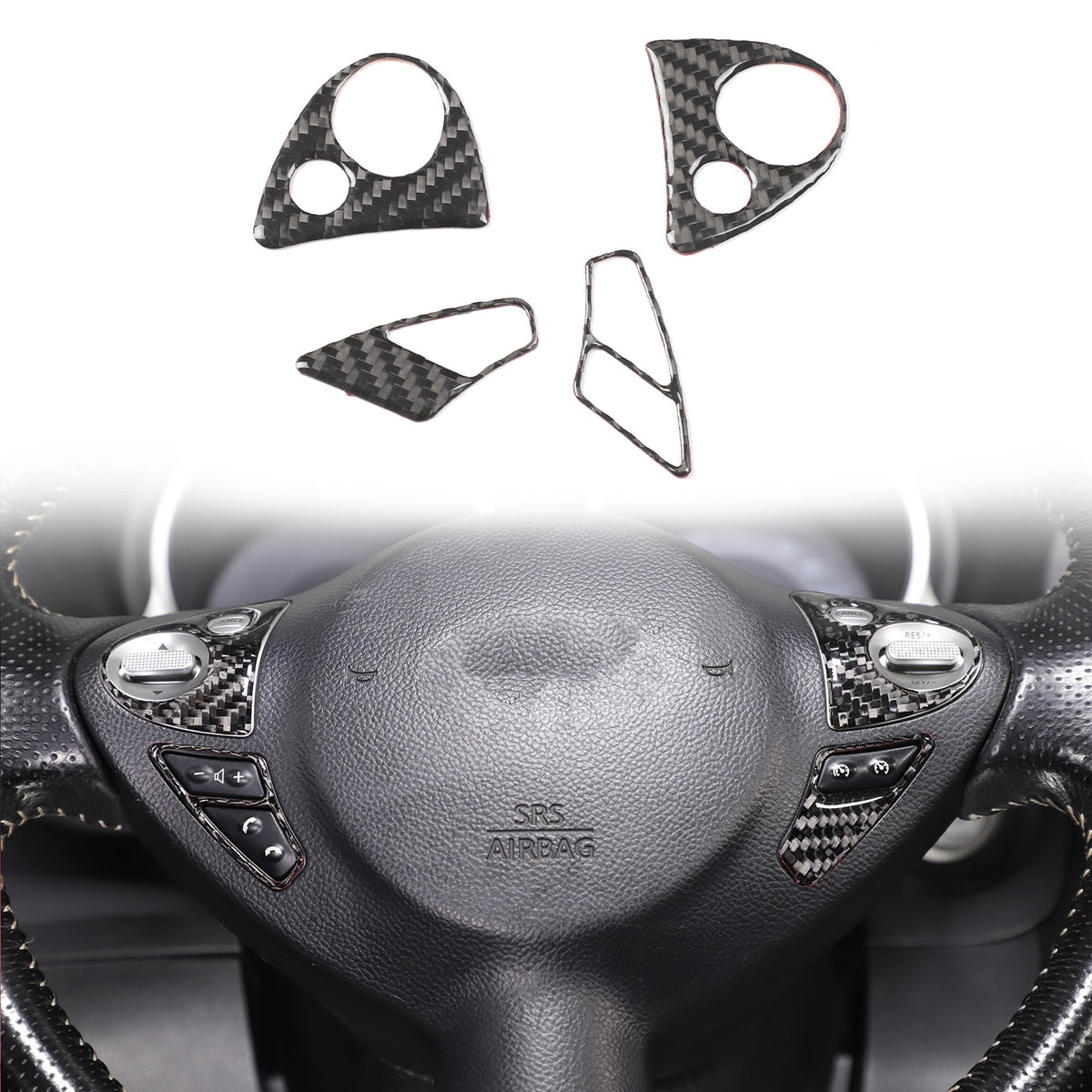 Soft Carbon Fiber Interior Center Console trim Sticker For Nissan Juke 2011-2019 78