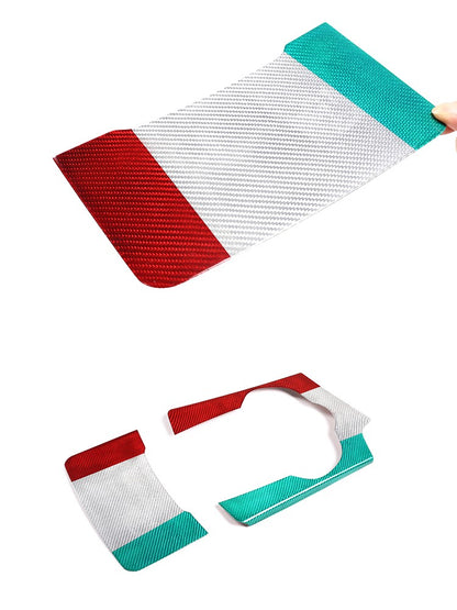Tri-Color Real Carbon Fiber Center Cup Holder Trim For Alfa Romeo Stelvio 17-19 14