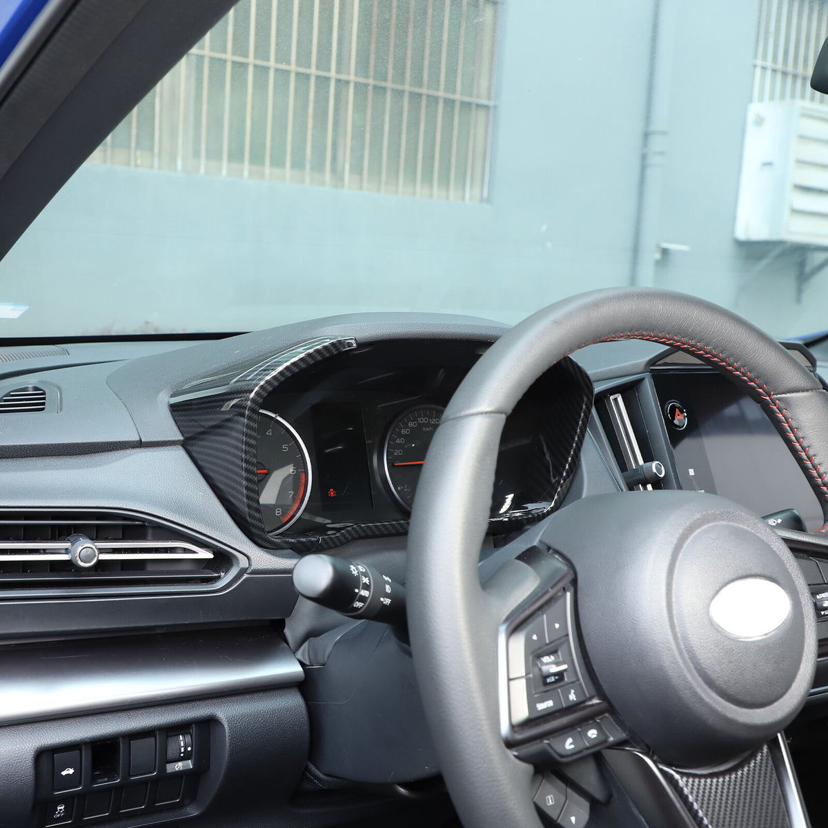 ABS Carbon fiber Dashboard Instrument Frame Trim Cover For Subaru WRX VB 2022-24 5