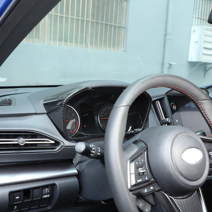 ABS Carbon fiber Dashboard Instrument Frame Trim Cover For Subaru WRX VB 2022-24 5