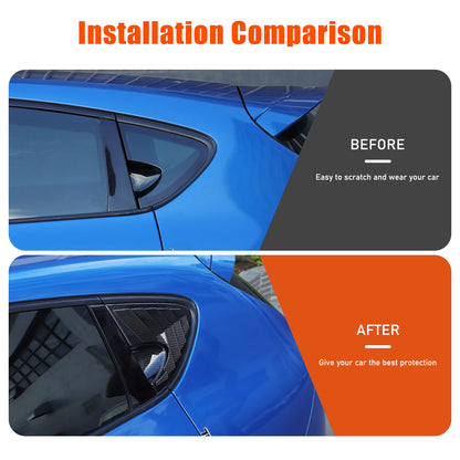 ABS Carbon Fiber Rear Side Window Louver Shutter Cover For Seat Leon MK2 08-12 18
