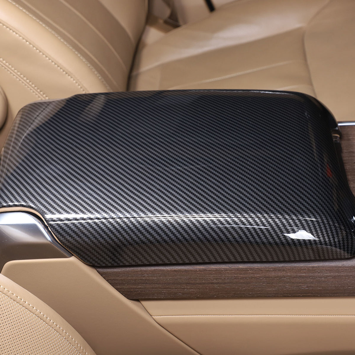 ABS Carbon Center Console Armrest Box Cover For Range Rover Sport/Vogue 23-24 11