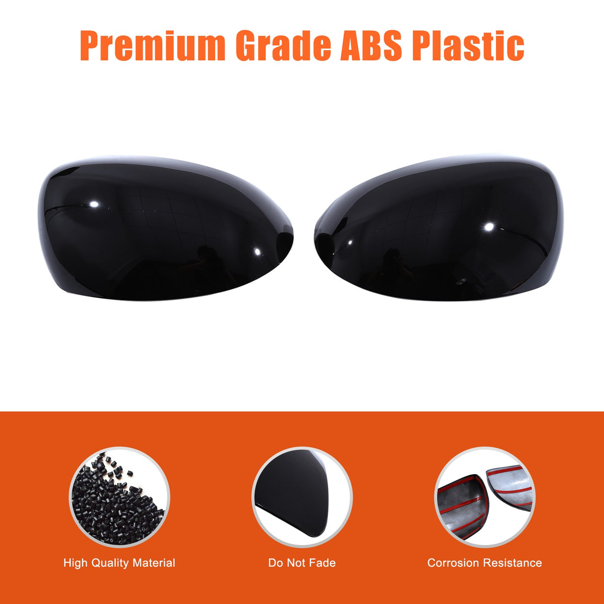 Piano Black ABS Full Wrap Exterior Side Mirror Cover For Nissan Juke 2010-2014 11