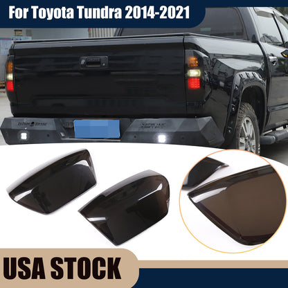 Smoked Black Rear Tail Light Lamp Guard Cover Trim For Toyota Tundra 2014-2021 2