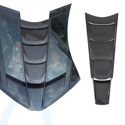 Carbon Fiber ABS Rear Split Window Applique Louver Trim For Corvette C8 Z51 20+ 1