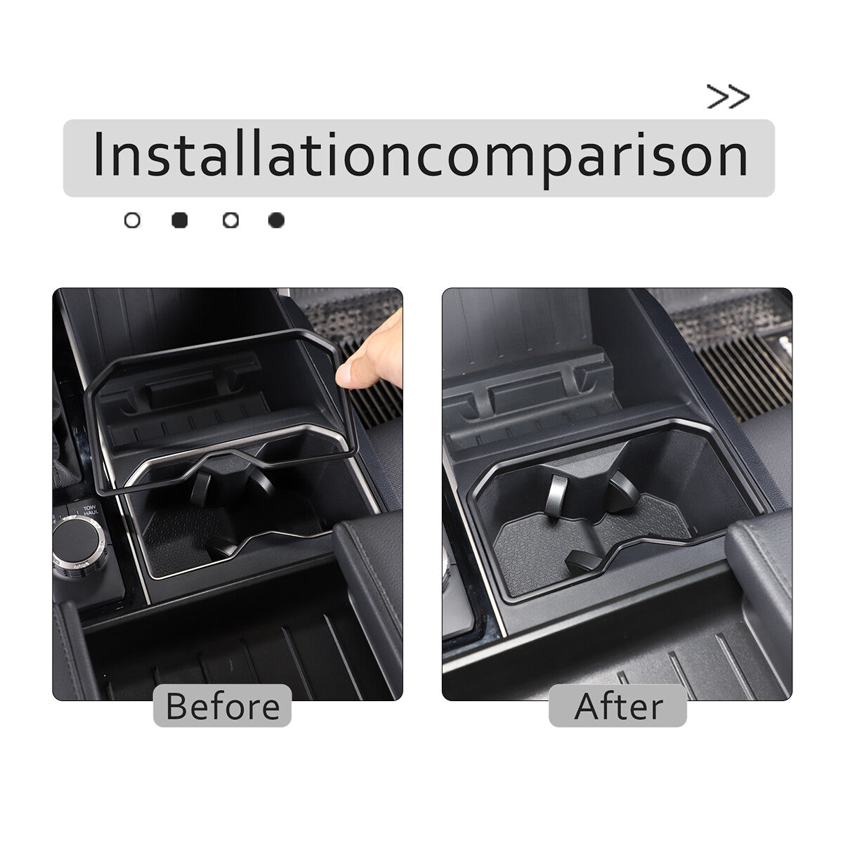 Matte Black ABS Interior Decoration Cover Trim Kit For Toyota Tundra 2022-26 US - Variants 16-20 14