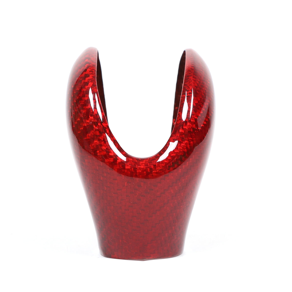 Red Real Carbon Fiber Center Gear Shift Knob Trim Cover For Corvette C6 2005-13 17
