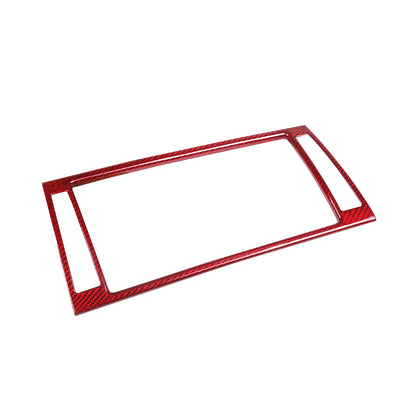 Red Carbon Fiber Dashboard Navigation Cover Trim for For Jaguar F-TYPE 13-18 8