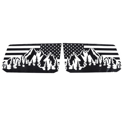 US Flag Rear Side Window Trim Stickers For Toyota Land Cruiser LC250 2024+ US 22