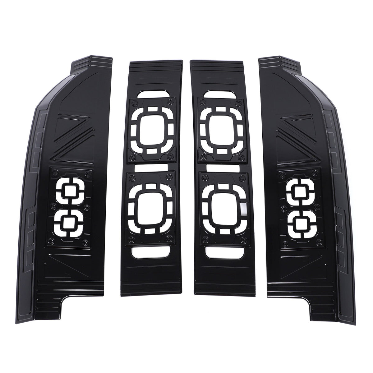 Mesh Piano Black ABS Taillight Protection Trim For LR Defender L663 2020-2025 15