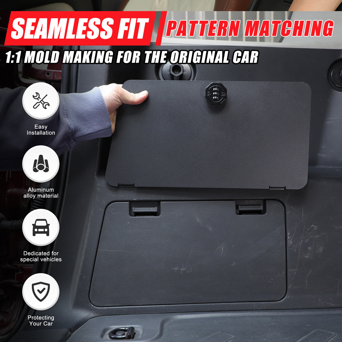 Steel Trunk Safe Left Side Storage Box Tray Vault For Toyota FJ Cruiser 2007-21 4
