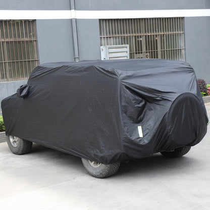 Black Full Car Cover Outdoor Waterproof Sun Car Cover For Hummer H2 2003-2009 20