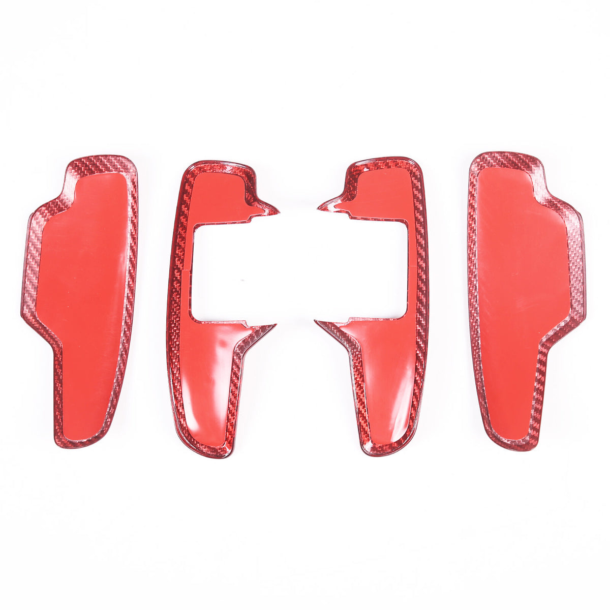 Red Real Carbon Fiber Gear Shift Paddles Paddle Shifters For Corvette C8 20+ US 16