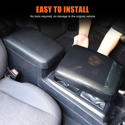 ABS Carbon Fiber Center Console Armrest Box Cover For Toyota Tacoma 2016-23 19