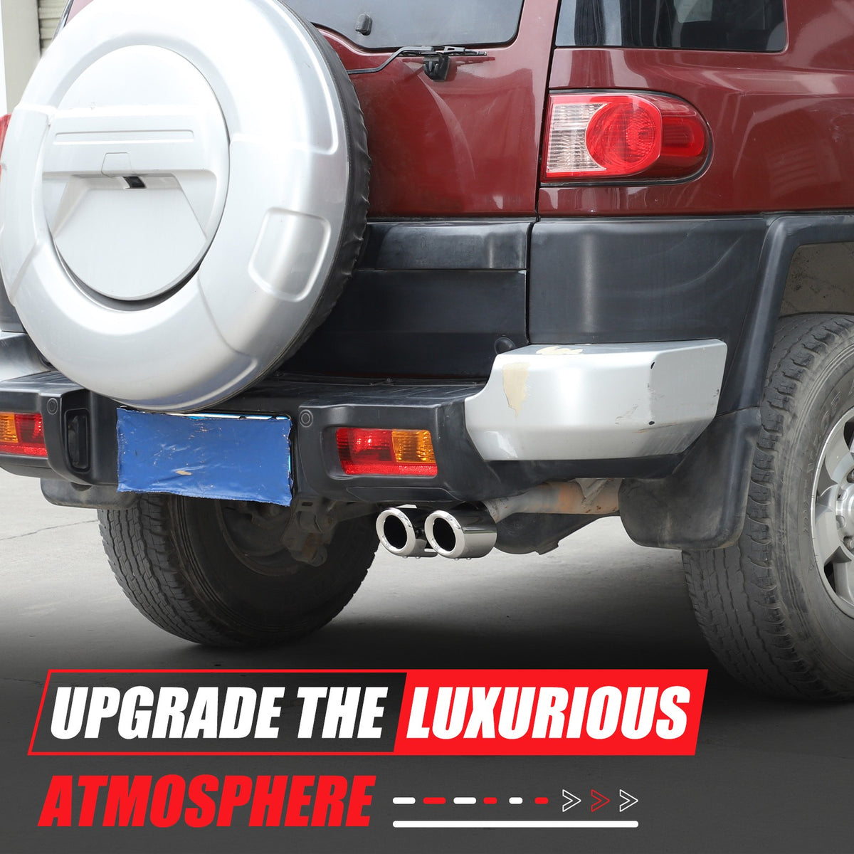Silver Stainless Steel Exhaust Tail Pipe Tip For Toyota FJ Cruiser 2007-2021 20