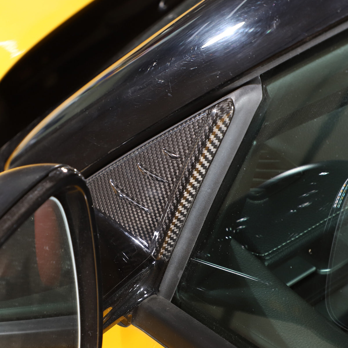 Real Carbon Fiber Mirror Side Anti-wind Buffeting Deflector For GR Supra 2020-23 3