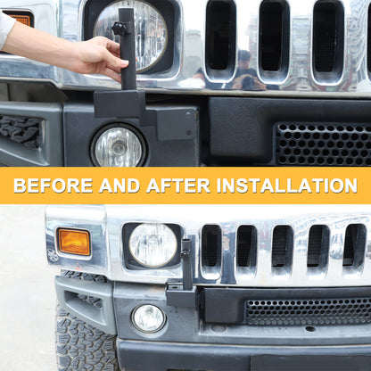 Front Bumper Flagpole Holder Antenna Mount Bracket For Hummer H2 2003-2009 5