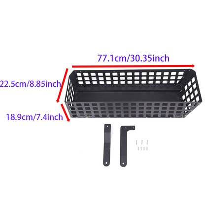 Black Alloy Trunk Left Side Storage Basket Trim Tray For Benz G-Class 2004-2018 13