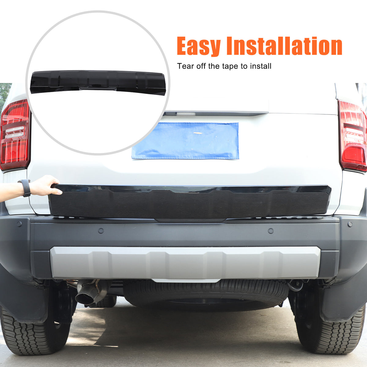 Glossy Black Rear Bumper Spoiler Guard For Toyota Land Cruiser LC250 24+ US 11