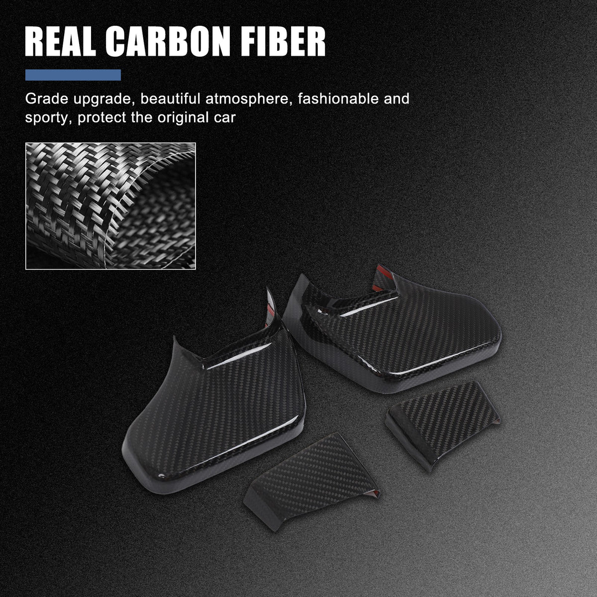 Real Carbon Fiber Rearview Mirror Base Cover Trim For Benz G-Class W465 2025 US 20
