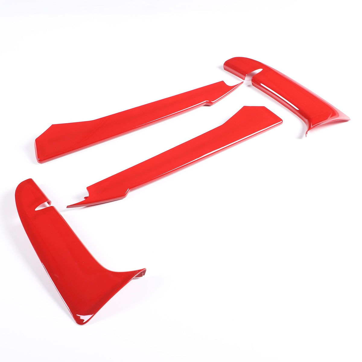 Sports Red Front Bumper Fog Light Lamp Trims for Corvette C8 2020-2025 US 14