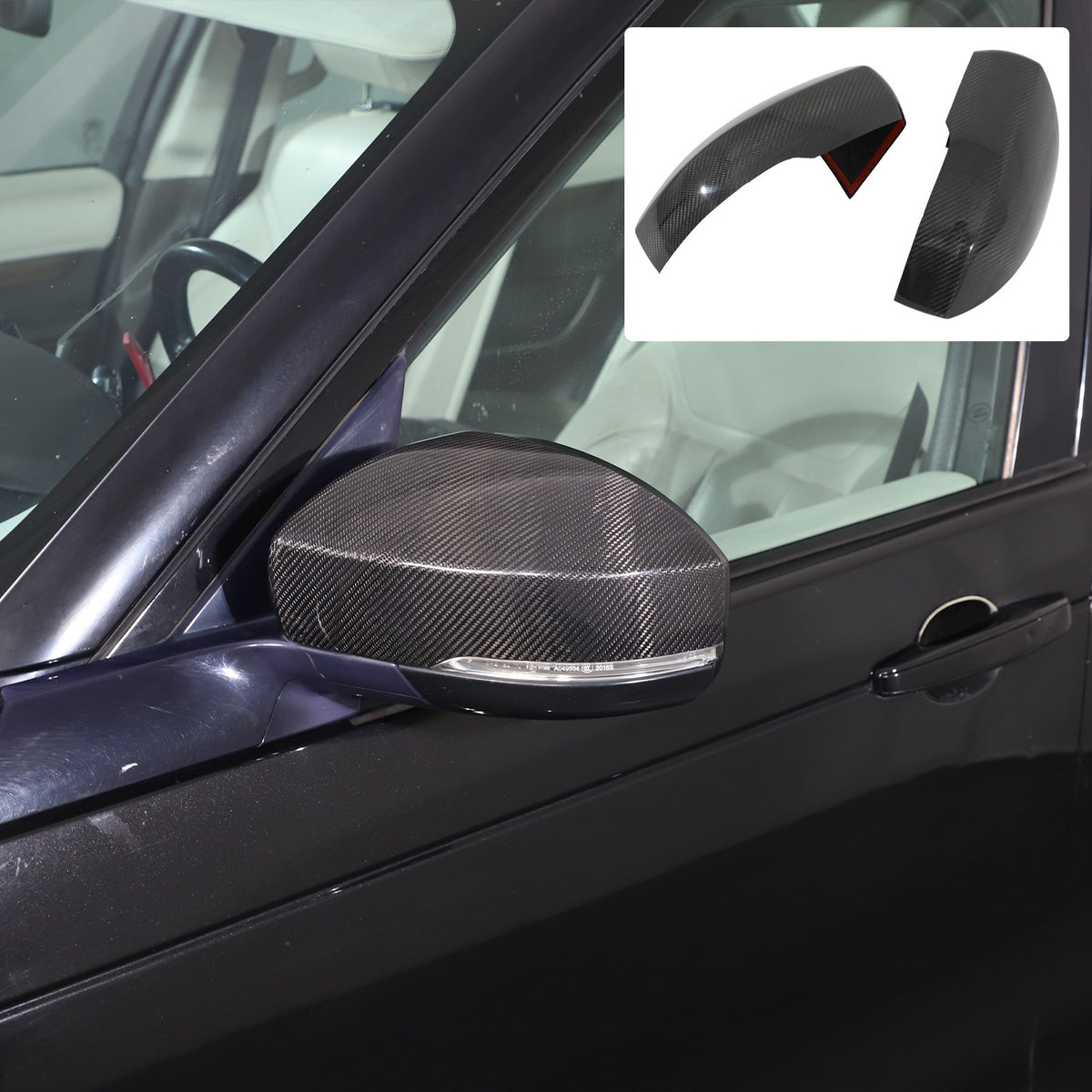 Real Carbon Fiber Exterior Mirror Cover Trim For LR Range Rover Sport L494 14-22 8