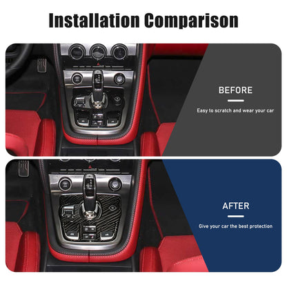 Real Carbon Fiber Center Gear Trim For Jaguar F‑TYPE Convertible X152 2013+ 12
