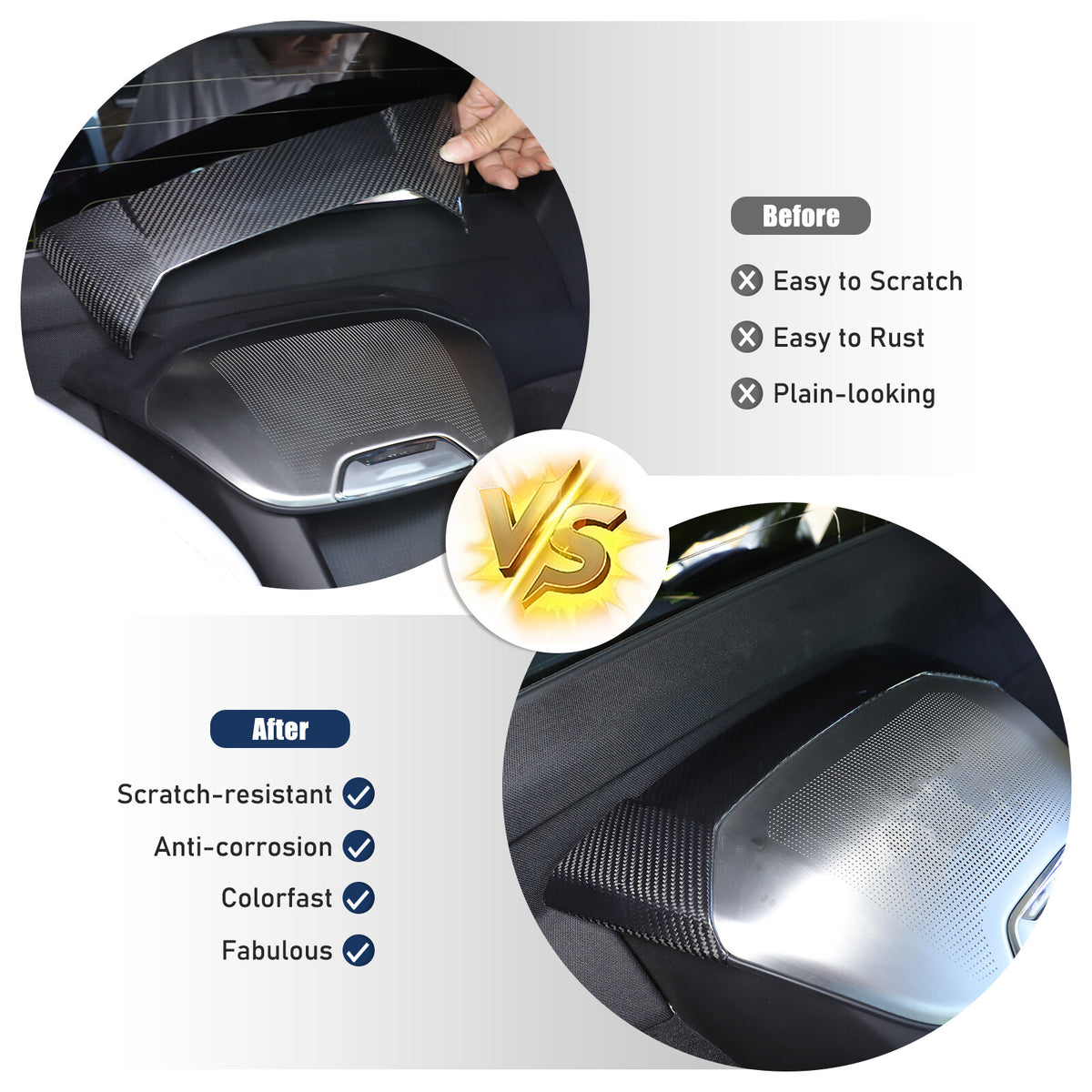 Carbon Rear Speaker Upper Top Panel Trim For Corvette C8 Convertible 2LT 3LT 20+ 12