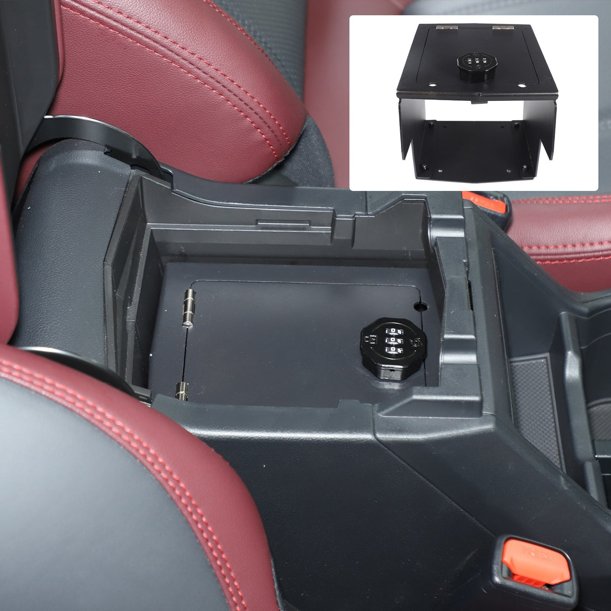Alloy Center Console Safe GUN Storage Lock Box Tray For Subaru Forester SK 19-24 20