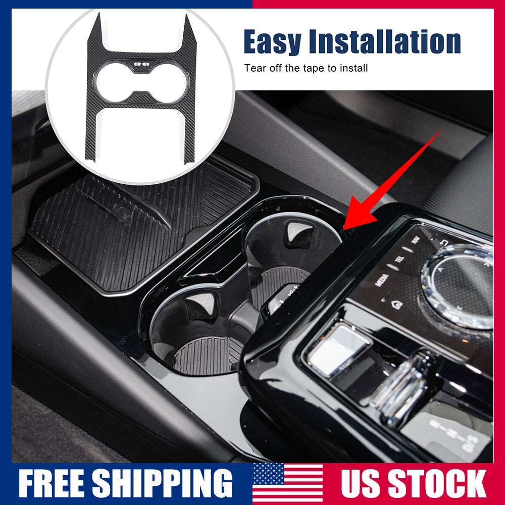 Real Carbon Fiber Center Water Cup Holder Trim For BMW 5 Series G60 i5 24+ US 1