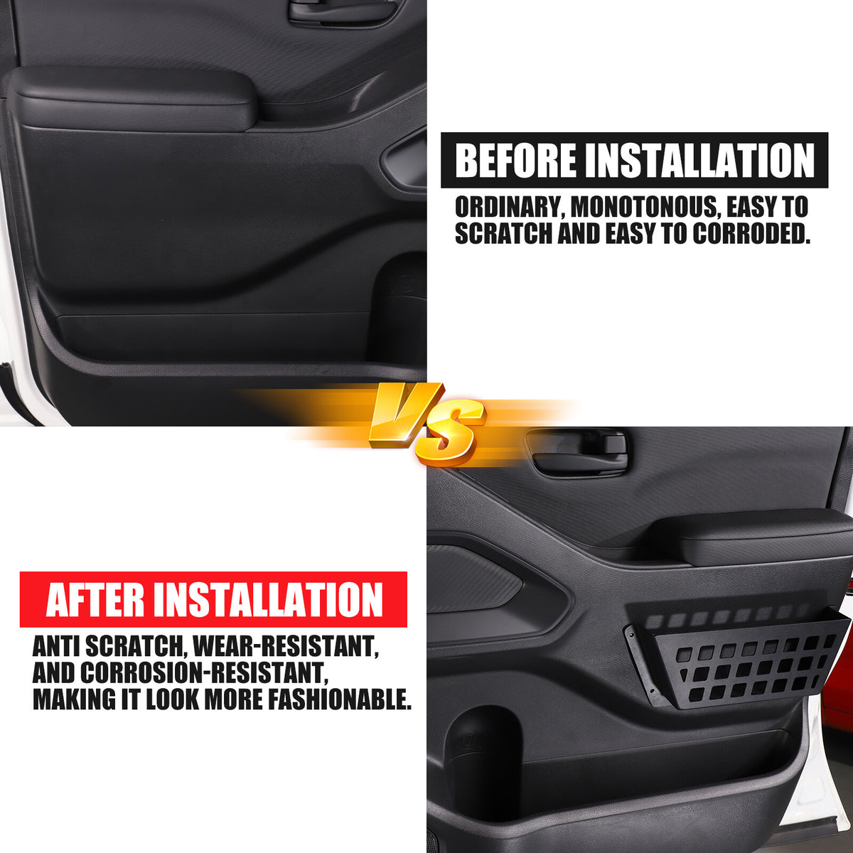 Car Front Door Storage Box Side Pocket Organizer For Nissan Frontier 2022-2024 10