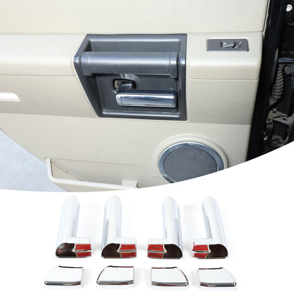Silver ABS Interior Inner Door Handle Trim For Hummer H2 2003-2007 7