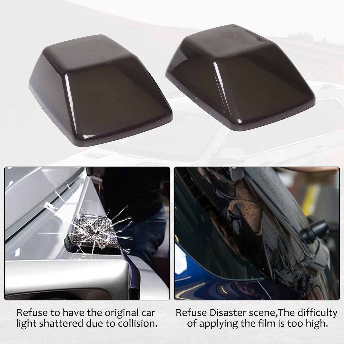 Smoked Front Hood Corner Turn Signal Light Cover For Benz G Class W463 04-18 US 8