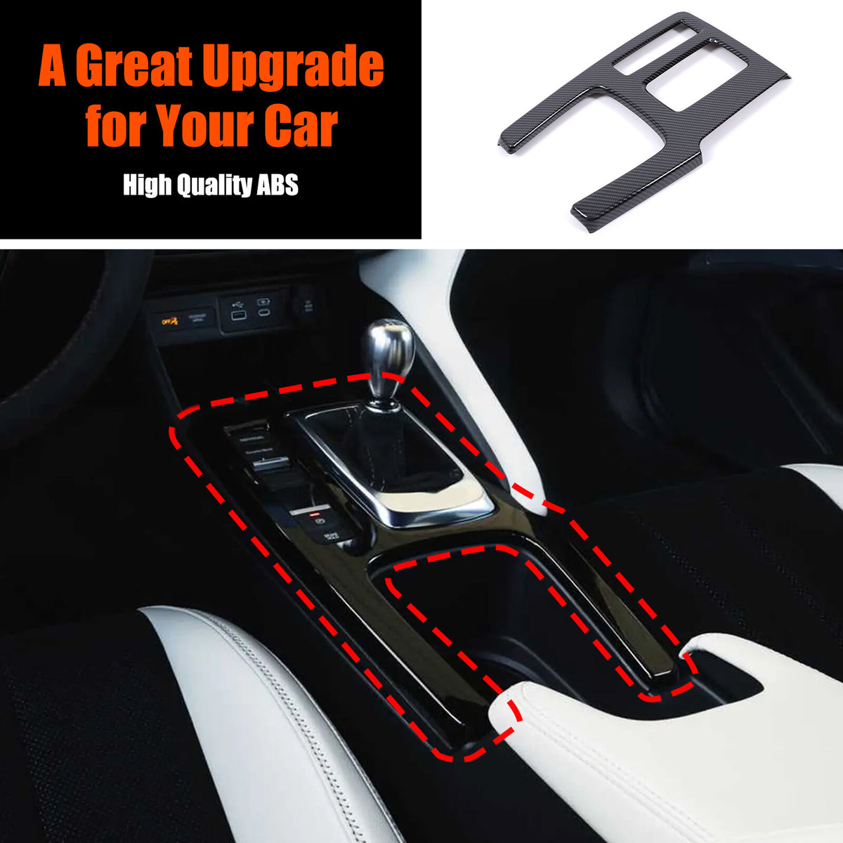 ABS Carbon Fiber Center Console Gear Shift Frame For Acura Integra 2023-2024 1