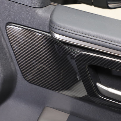 ABS Carbon Fiber Inner Door Handle Panel Frame Trim For Toyota Tundra 2022-23 US 13