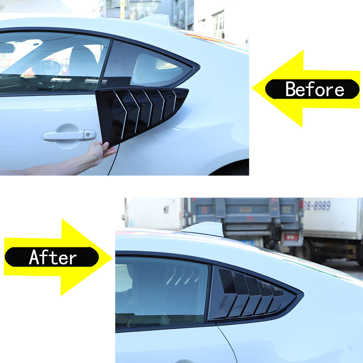 Black Rear Window Louvers Shutters Cover Trim For Toyota 86/Subaru BRZ 2022 2