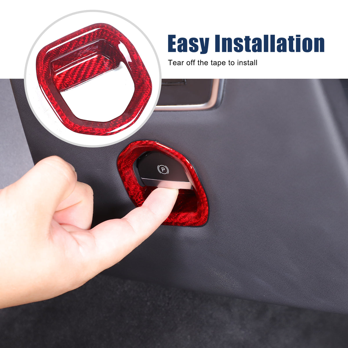 Red Real Carbon Fiber Interior Exterior Conosle Trim Cover For Lotus EMIRA 21-25 236