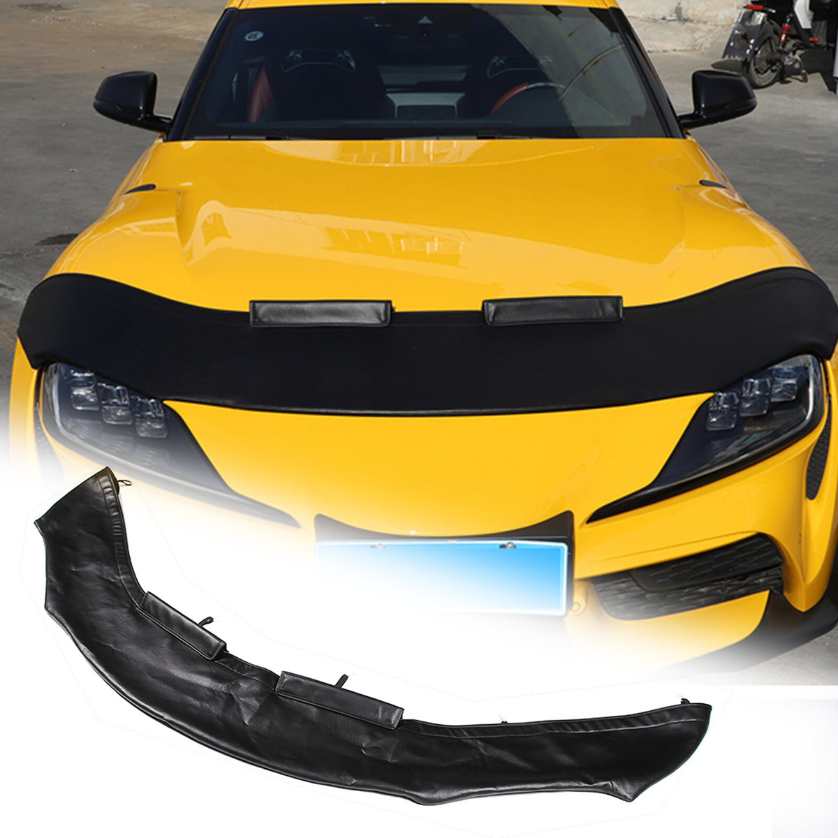Black Hood Sand Guard Protection Forming Cover For Toyota Supra 2019-2022 US 3