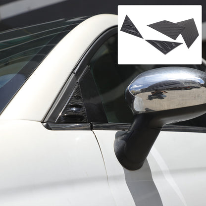 Real Carbon Fiber External A-Pillar Triangle Trim Cover For Fiat 500 2010+ 20