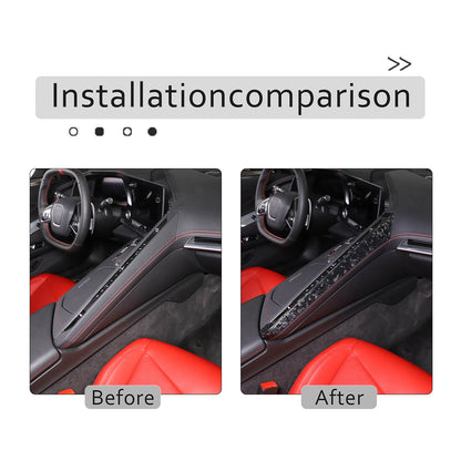Forged Carbon Fiber Center Console Passenger Side Trim For Corvette C8 2020-25 13
