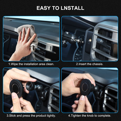 Magnetic Dashboard Right Side Phone Mount Bracket For Toyota Tundra 2022+ US 20
