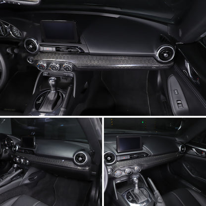 Honeycomb Carbon Fiber Interior Console Panel Trim For Mazda MX-5 Miata 2016-23 22