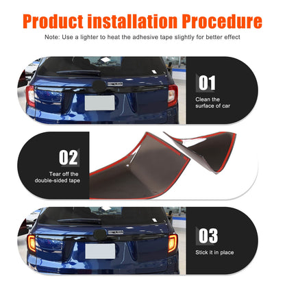 Transparent Gray ABS Tail Light Tint Cover Trim For Honda Passport 2019-2023 US 9
