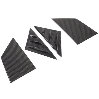 Real Carbon Fiber External A-Pillar Triangle Trim Cover For Fiat 500 2010+ 16